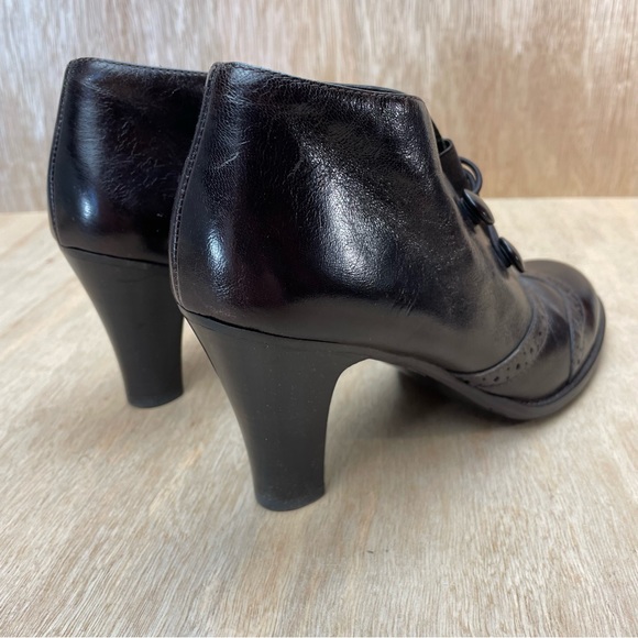 Paul Green Wing Tip Dark Brown Women’s Ankle Boots Size 5-6. Fit more like 6-6.5 - Picture 3 of 16